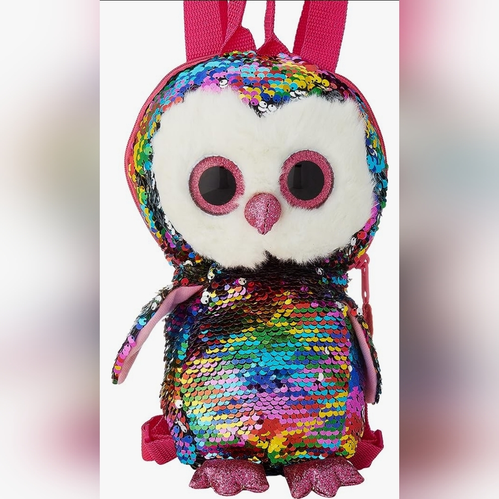 TY Sequined Backpack Owen the Owl 🦉